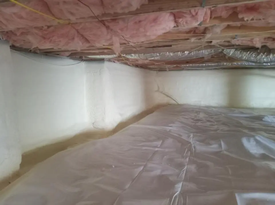 Crawl space encapsulation with closed-cell spray foam for Spray Foam Roofing in Cave Springs